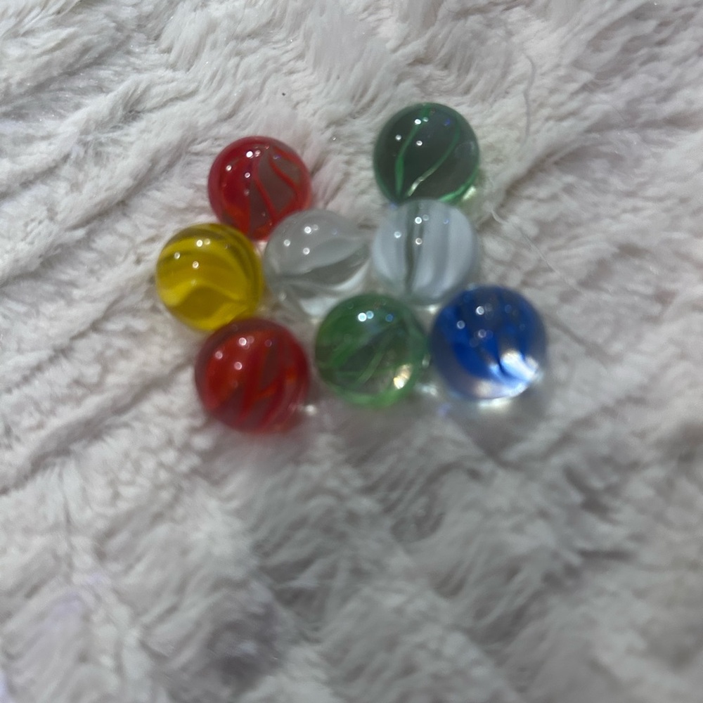 Colorful Glass Marbles Set cat eye vintage. Very rare